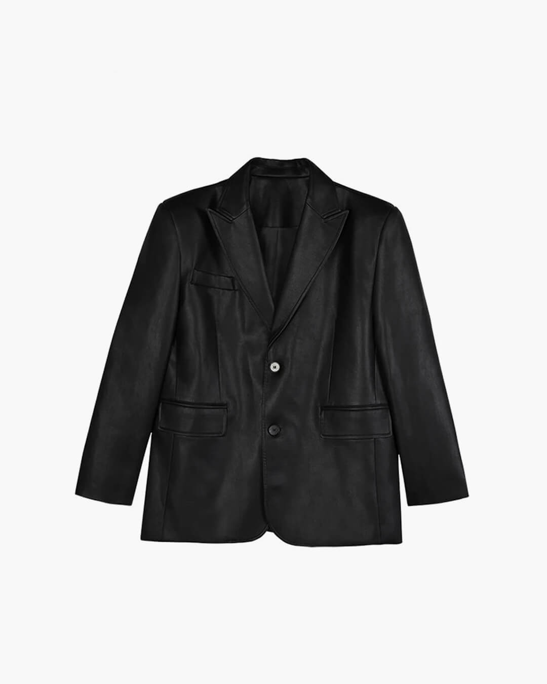 Charice Oversized Leather Blazer